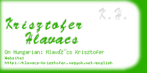 krisztofer hlavacs business card